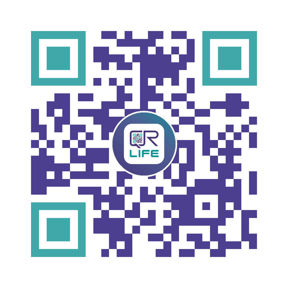 Live demo QR code — scan or click to see a real QRLife card